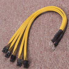 2 × S7 S9 to 5X PCI-E PCIe 6Pin GPU Graphics Card Splitter Power Cable For S7/T9 picture