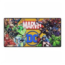 Marvel And DC Crossover Logos Team Characters Mouse Pad Desk Mats picture