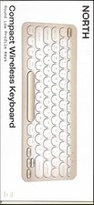 North Compact Round Key Wireless Keyboard - Beige picture