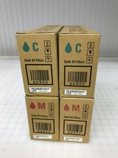 4PC Genuine Dell 5110cn High Capacity C/M Toner Cartridges GD900 (2) KD557 (2) picture