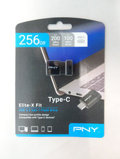 PNY Elite-X Fit Type-C 256GB USB 3.2 Compact Flash Drive Sealed picture