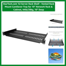 Compact 1U Server Rack Shelf - Vented Steel Tray for Optimal Equipment Cooling picture