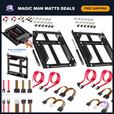 2 Pack SSD/HDD Metal Mounting Bracket Kit - Convert 2.5