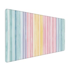 XXL Large Mouse Pad 35.4x15.7 Inch Extended Keyboard Desk Mat Striped Rainbow picture