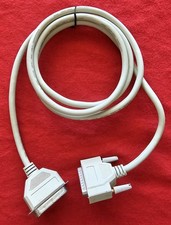 Vintage IEEE 1284 Parallel Printer Cable DB25 to Centronics 36 Pin 6FT Beige picture