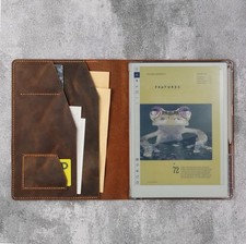 Personalized Genuine Leather folio case with Pen Holder for reMarkable Paper Pro picture
