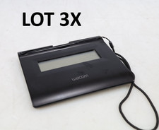 Lot of 3x Wacom STU-300/01 USB LCD Signature Tablet Pad w/ Stylus Pen picture