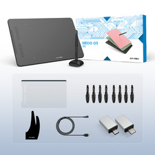 XPPen Deco 01 V2 Graphics Drawing Tablet Board 10''×6.25'' 60° Tilt Refurbished picture