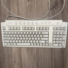 Vintage Sony Vaio PCVA-KB1P/UB PS/2 100-Key Multimedia Keyboard Gray Tested picture