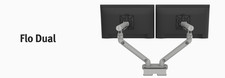 HERMAN MILLER CBS FLO DUAL MONITOR ARM + CLAMP MOUNT + VESA + SCREWS (SILVER) picture