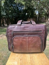 Vintage Kenneth Cole Reaction Leather Messenger Bag Briefcase Tote Handbag picture