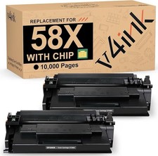 58X High Yield Toner Cartridge Black 2 Pack Compatible for HP 58X CF258X G22 picture
