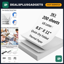 200 Sheets Thermal Printer Paper 8.5x11 Inch US Letter Size - High Quality picture