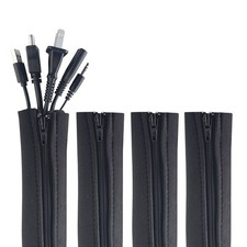 Zipper Cable Sleeve, Black, 24