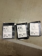 New Ricoh 405761 Black Ink Print Cartridge Type GC 41K Genuine Lot Of 4 Expired picture