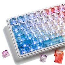 Hkfos XVX Colorful Clear Keycaps, Transparent Keyboard Keycaps 60 75 100 Perc... picture
