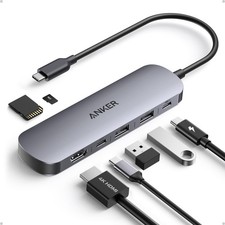 7in1 USB C Hub HDMI 4K 60Hz 85W PD 2 USB 3 0 SD TF Card Reader sleek picture