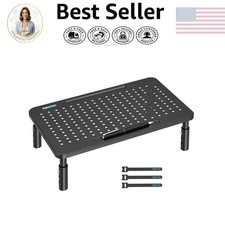 Multi-Purpose Adjustable Monitor Stand Riser with Drawer - 44lbs Load Capacity picture
