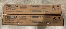 2 X Genuine Toshiba E-Studio Black Toner T-FC75U-K picture