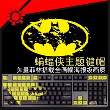Batman Thermal Sublimation Mechanical Keyboard PBT Keycaps Bumblebee 108 Keys  picture