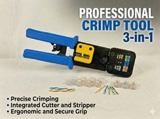 RJ11 RJ12 Pass Through RJ45 Network Cable Cutter Crimp Tool All-in-One Crimper picture