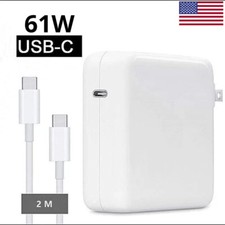 MacBook Pro Charger 61W/67W USB-C Charger Power Adapter For MacBook Air A1708 picture