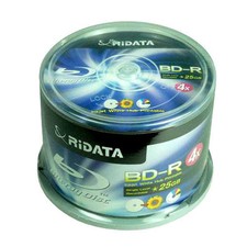 50 Pk Ridata Ritek White Inkjet Hub Printable 4x Blu-Ray BD-R Blank Media 25GB picture