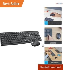 Wireless Keyboard and Mouse Combo Full-Size Ambidextrous 2.4 GHz PC Laptop picture