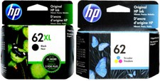 HP 62XL Black / 62 Color Combo.  picture