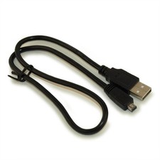 1.5ft USB 2.0 Type A Male to Mini-B 4 Pin Male Cable Black Ltd Lifetime Warranty picture