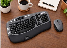 Logitech GRAY MK550 Comfort Wave K350 Wireless Ergonomic Keyboard M510  USB picture