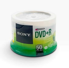NEW Sony DVD+R 4.7GB 16X Recordable Blank Media Discs 50 Pack Model 50DPR47SP picture