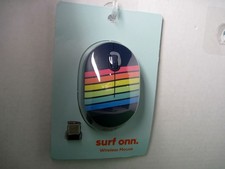 Surf Onn 5 Button Rainbow Mouse . 2.4GHz USB Wireless w/Batteries. New picture