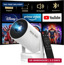 Mini Portable Projector with Built-in Apps, 180° Rotatable Design, WiFi 6 & Blue picture