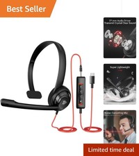 Dynamic USB C/3.5mm Headset - Perfect for Business Calls & Multimedia Enjoyment picture