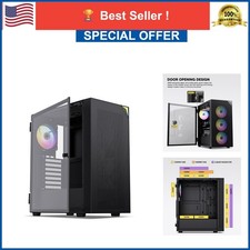 Vetroo AL800 Mid Tower ATX Gaming PC Case ARGB Tempered Glass Mesh picture