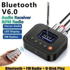 2026 Bluetooth 6.0 Receiver FM Radio Wireless Home Car HiFi Stereo Audio Adapter picture