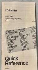 RARE VINTAGE 1980 TOSHIBA MS DOS OPERATING SYSTEM 2.11 QUICK REFERENCE GUIDE G picture
