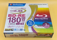 MITSUBISHI  VERBATIM   BD-RE 25GB Blu-ray  3 PACK  Disc  SEALED NEW picture
