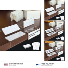 ChanQnTon Acrylic Shelf Labels,L-Shape Book Shelf Labels,Price Tags,Sign Hold... picture