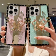 Crystal Butterfly Stand Cover Case For Vivo X200 X100 X90 X80 Y78 S16 Y35 Y77 picture