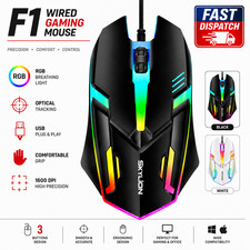 RGB Wired Gaming Mouse USB Ergonomic Optical Mouse for PC Laptop Mac Black picture