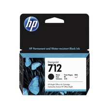 HP 712 Black 38-ml Genuine Ink Cartridge (3ED70A) for DesignJet T650, T630, T... picture