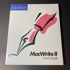 Vintage 19898 Apple Macintosh Claris MacWrite II User's Guide - New/Sealed picture