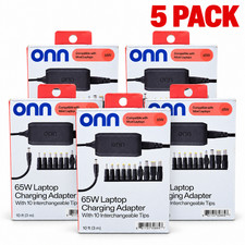 5 Pack Onn Universal 65W Laptop Charger with 10 Interchangeable Tips (100004335) picture