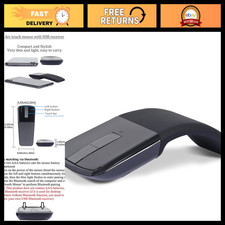Foldable Slim Bluetooth Arc Mouse - Portable Mini Wireless Optical Touch Mice fo picture