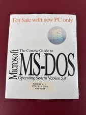 Microsoft Concise Guide to MS-DOS Operating System 5.0 With DISKS,  NEW Sealed picture