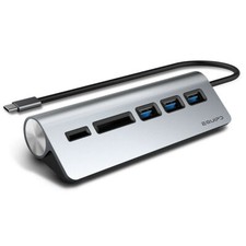 Aluminum USB Type-C Hub Adapter w/3 USB 3.0, SD/TF Card Reader for iMac Macbook picture