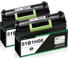 51B1H00 High Yield Toner Cartridges for LexmarkMS417 MS417dn MX417de MS517 2Pack picture