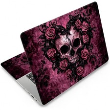 RMJKXQZG Gothic Heart Skull and Rose Laptop Skin, 14.96
